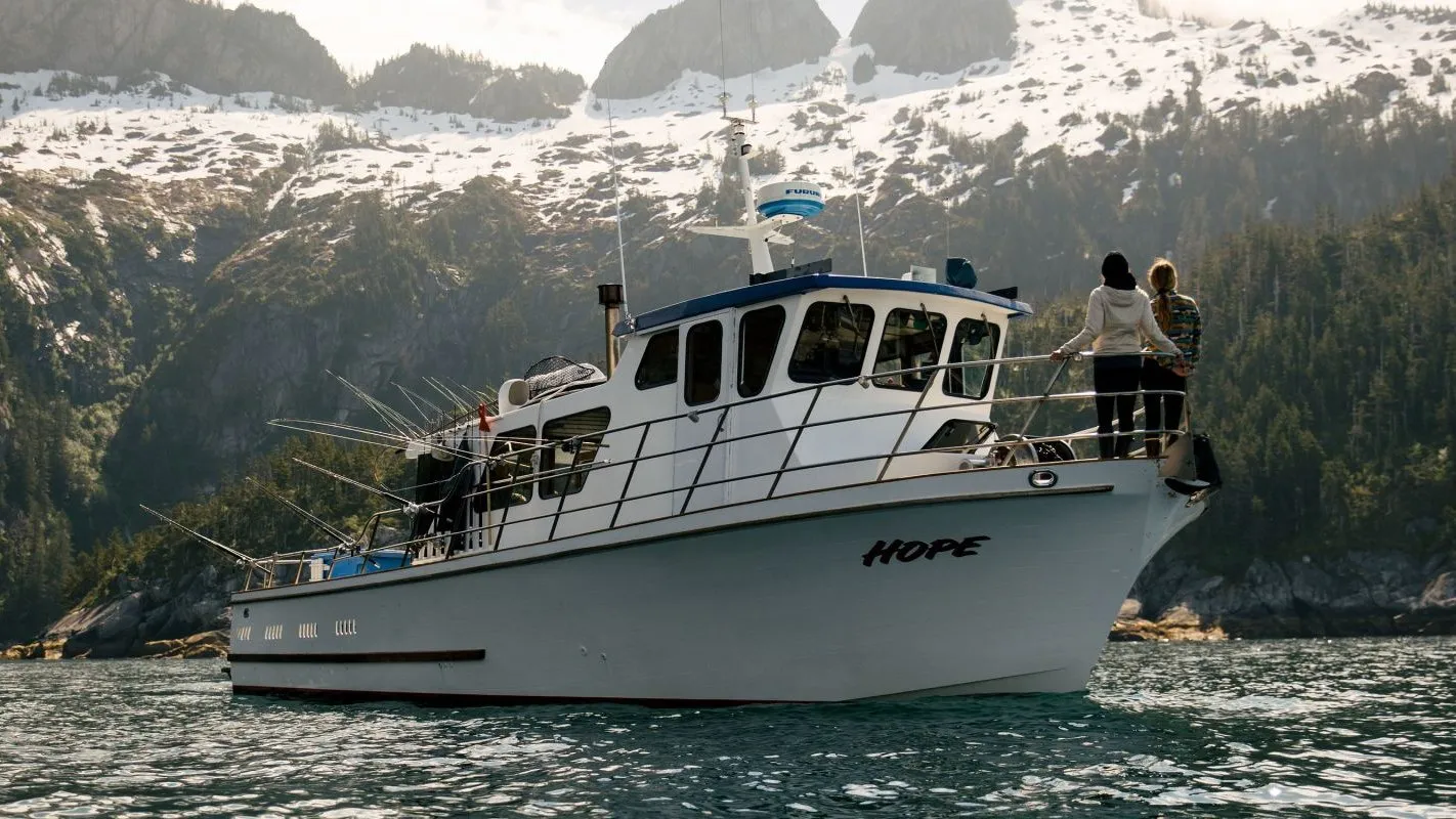 Alaska Coastal Explorer's boat at the dock